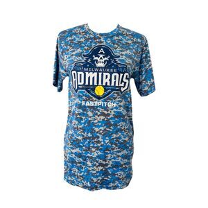 Augusta Milwaukee Admirals Women’s Shirt Blue Digi Camo COLICOVO #65 Size Small
